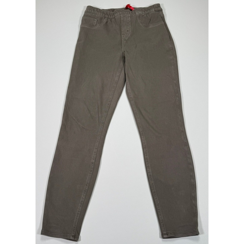 Spanx Pull On Pants Womens Medium Gray Slim Leg Stretch Skinny 27x27